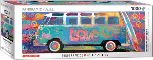 Eurographics volkswagen - love bus - parker greenfield - 1000 stukjes 96×32cm (b×h) - panorama legpuzzel