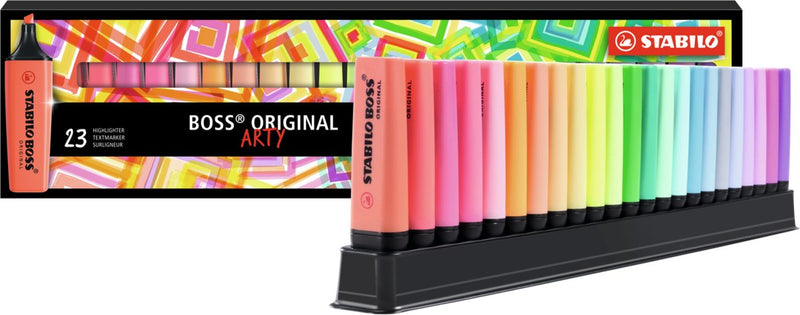 Load image into Gallery viewer, Stabilo boss original markeerstift deskset - arty 23 stuks - 9 standaard + 14 pastel kleuren
