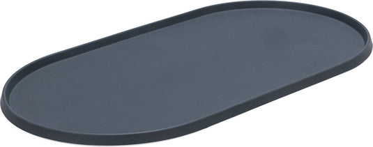 Designed by lotte oona placemat hond kat - placemat voerbak - vaatwasserbestendig - silicone - antraciet - 55x30x1,7 cm