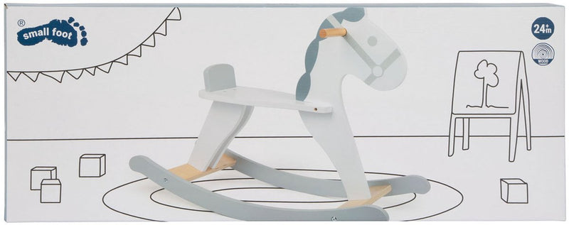 Load image into Gallery viewer, Small foot - houten schommelpaard skandi wit
