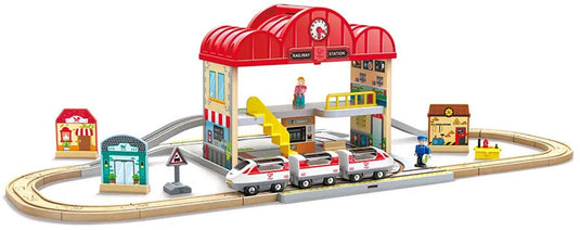 Hape draagbare treinstationset