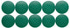 Maul magneet rond 10 stuks 0,8 kg kunststof ferriet bruchsicher erodiert lackiert ø 3.2 x 0.96 cm groen