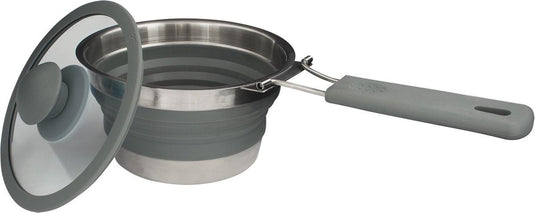 Eurotrail pan met deksel + inklapgrip - grey