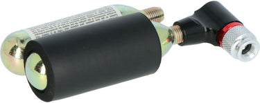 Dresco co2 pomp 16g co2 patroon - voor co2 patronen van 16 25 gram - inclusief 16gram co2 patroon - voor alle soorten fietsventielen - snel oppompen onder hoge druk - met co2 schroefdraad aansluiting
