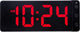 Nextime digitale klok rood – tafel wandklok – 27.2 × 10.8 × 3 cm – abs – rood – led