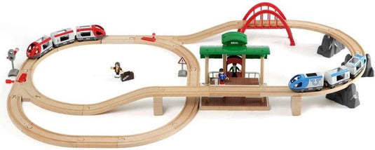 Brio treinset met perron en twee treinen - 42dlg.