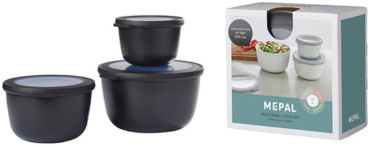 Mepal - multikom cirqula vershouddoos set - 500 + 1000 + 2000 ml - rond - nordic black