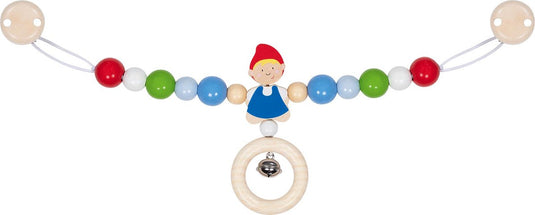 Goki baby kinderwagenspanner: jongen l40cm, met clips, hout, in vensterdoos