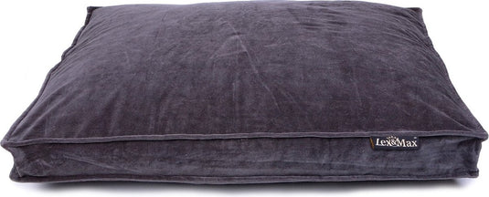 Lex max royal velvet - hondenkussen - boxbed - grijs - 120x80cm