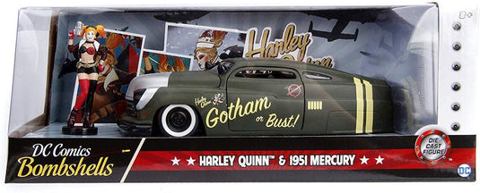 Jada toys 1951 mercury - harley quinn - dc comics bombshells - jada 1:24