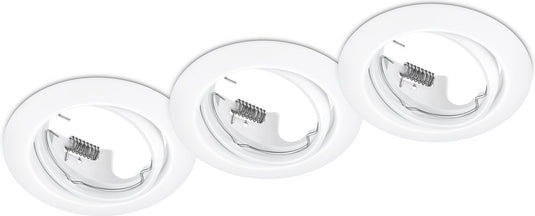 Trio jura - inbouwspot - wit mat - excl. 3x gu10 3 w - zwenkbaar - plafondbevestiging - rond