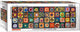 Eurographics - kleurenstudie: vierkanten (uitgebreide ten opzichte van origineel) [farbstudie: quadrate (expanded from original)] - wassily kandinsky - 1000 stukjes 96×32cm (b×h) - fine art panorama legpuzzel