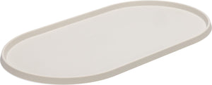 Designed by lotte oona placemat hond kat - placemat voerbak - vaatwasserbestendig - silicone - beige - 45x25x1,5 cm