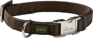 Hunter vario basic alu-strong hondenhalsband - 45-65 cm - nylon - bruin
