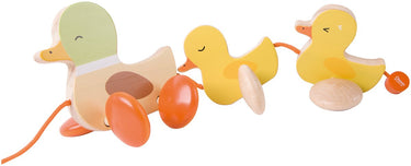 Classic world houten trekfiguur eenden - educatief peuterspeelgoed.