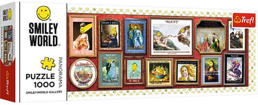 Trefl puzzel 1000 stukjes - smileyworld gallery kleurrijk karton.