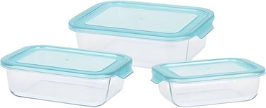 Storage solutions excellent houseware vershoudbakjes met deksel - glas - set 3x stuks - 630 1040 1500 ml - luchtdicht - met clips