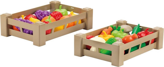 Ecoffier kratje met kunststof fruit en groenten assorti