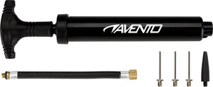 Avento ballenpomp - voetbalpomp met extra naalden - double action - zwart wit