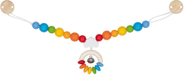 Goki houten wandelwagenketting regenboog met clips