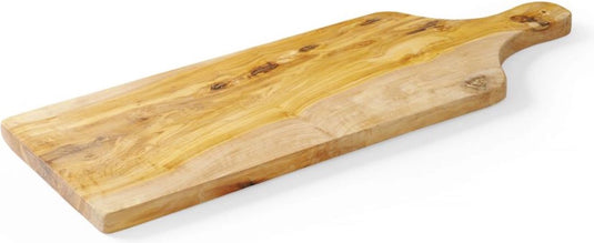 Hendi serveerplank met handvat – olijfhout – 600x200x18 mm – ambachtelijk en uniek