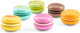 Woet ® houten speelgoed macaron set - 6 stuks met klittenband - speelgoedeten voor kinderen - rollenspel keukenspeelgoed - vanaf 2 jaar