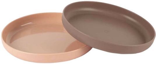 Dantoy baby bordenset bioplastic zand mokka 2-delig duurzaam.