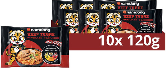 Namdong snack - beef jjigae - instantnoedels met rundsmaak op koreaanse wijze - 10 x 120 g