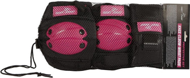 Street rider beschermset m - roze, 6dlg.