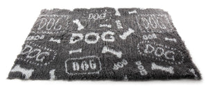 Martin sellier vetbed dog print grijs wit gerecycled