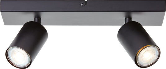 Brilliant jello - plafondspot - gu10 2x4,5w - 3000k - zwart