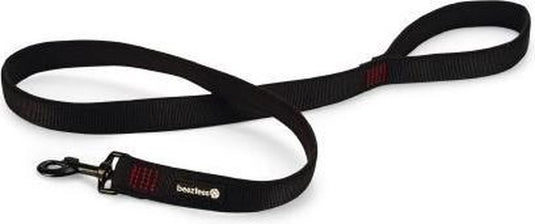 Beeztees parinca premium - hondenriem - zwart - 180 cm x 25 mm