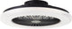 Brilliant badria - plafondventilator - met verlichting - led 40w - 3000k-6500k - dimbaar - zwart - crystal effect - zeer stil