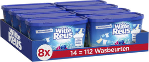 Witte reus 3+1 power caps wasmiddel capsules | 8 x 14 wasbeurten | 112 wasbeurten | voordeelverpakking