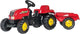 Rolly toys rollykid rood - traptractor met aanhanger