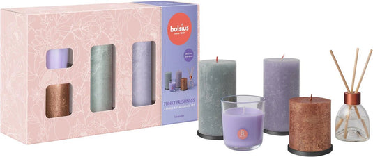 Bolsius - giftset - large - funky freshness - lavendel