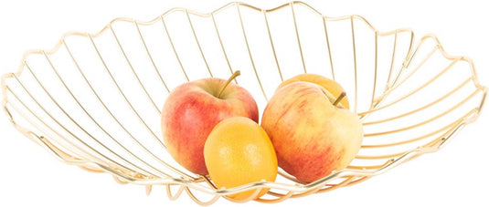 Present time - fruit basket leaf - iron - gold