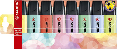 Stabilo boss original pastel - markeerstift - set 8 stuks