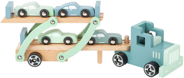 Small foot - houten vrachtwagen transporter chicago met auto's, 9dlg.