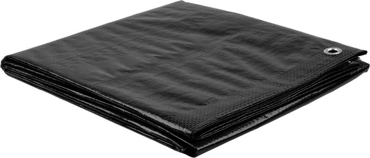 Abbey camp gronddoek waterdicht - 600 x 300 cm - pe grondzeil - met metalen ringen