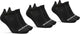 Gripgrab - classic no show zomer fietssokken 3pack enkelsokken coolmax sport sokken - zwart - unisex - maat l (44-47)