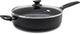 Greenpan cambridge hapjespan 28cm met deksel - 4.2l - pfas-vrije antikleeflaag – hapjespan inductie - keramische pan – ovenbestendig tot 160°c – koudgrepen - met glazen deksel - zwart