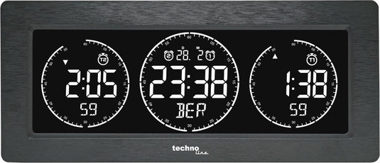 Technoline wereldklok wt 458 232x99x48mm zwart