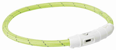 Trixie lichtgevende halsband hond flash usb tpu nylon groen
