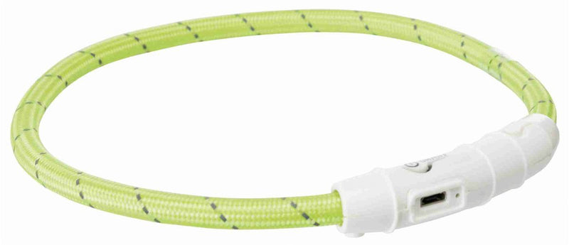 Load image into Gallery viewer, Trixie lichtgevende halsband hond flash usb tpu nylon groen

