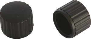 Dresco dynamodopjes anti-slip 23mm zwart - 2 stuks