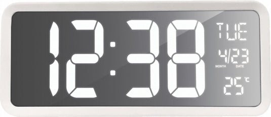 Technoline wandklok tafelklok grote duidelijke cijfers - datum dag aanduiding - temperatuur - ws 8130