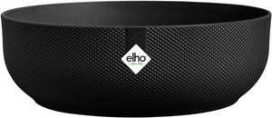 Elho jazz bowl 28 - bloempot voor binnen - 100% gerecycled plastic - ø 27.5 x h 9.0 cm - living black