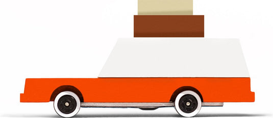 Candylab toys candycar world: luggage wagon (w021) 8,4x4,1x3cm, wooden diecast, magnetic, in giftbox, 3+