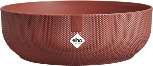 Elho jazz bowl 28 - bloempot voor binnen - 100% gerecycled plastic - ø 27.5 x h 9.0 cm - toscaans rood
